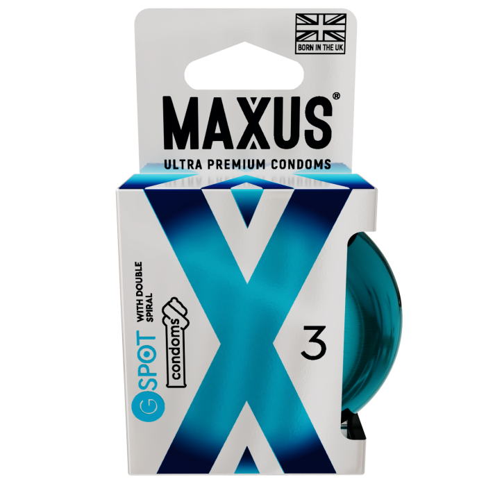 Презервативы для стимуляции G-точки "Maxus G-Spot" двойная спираль, 3шт 